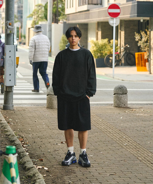 XERO（ゼロ）の「ディープワンタックスウェットショーツ[ブラック]（その他パンツ・メンズ・その他・FREE/X-SMALL/SMALL/MEDIUM/LARGE/X-LARGE）」の2枚目の写真