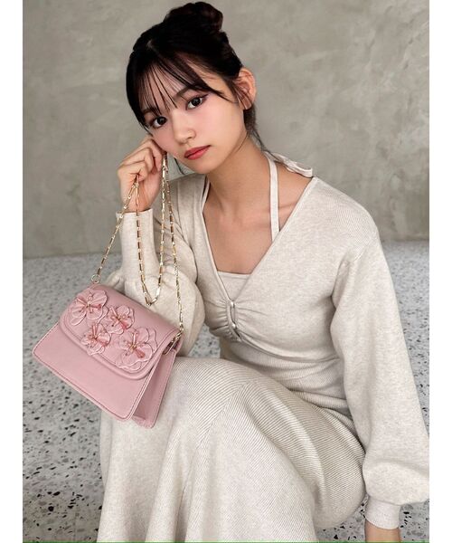 RESEXXY（リゼクシー）の「フラワーモチーフコンパクトバッグ（ショルダーバッグ・レディース・ホワイト/ピンク/ブルー・FREE）」の18枚目の写真