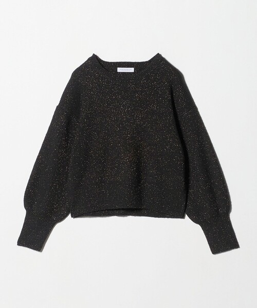 新品⭐︎ ユナイテッドアローズ　グリッターラメ クルーネック ニット　ブラック ラメ クルーネック スウェット ニット BLACK