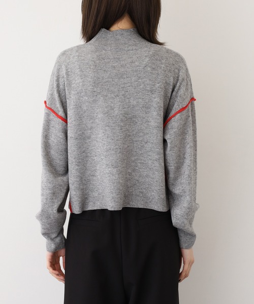 EGLANTINE(エグランティーヌ)の「EGLANTINE ウール100%ハイネックニット長袖(ニット/セーター・レディース・シルバーグレー/ネイビー/ベージュ・38)」の14枚目の写真