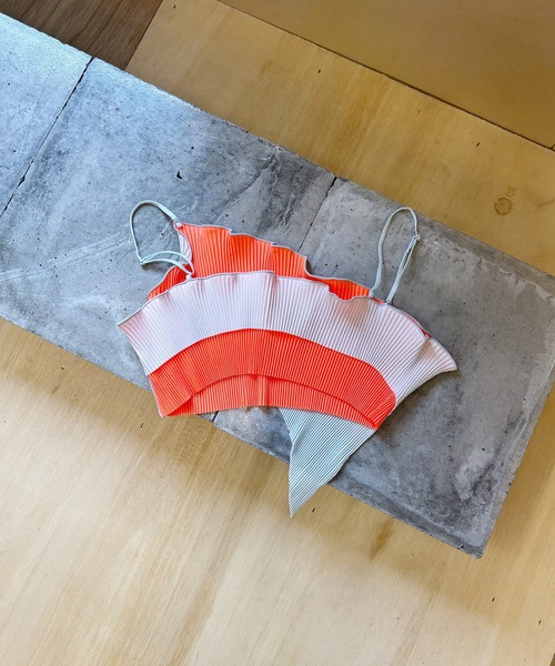 kotohayokozawa（コトハヨコザワ）の「T*D* WAVE CAMISOLE（キャミソール・レディース・オレンジ・FREE）」の4枚目の写真