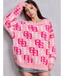 GYDA | GG PATTERN MIXシャギーニットトップス(ニット/セーター)