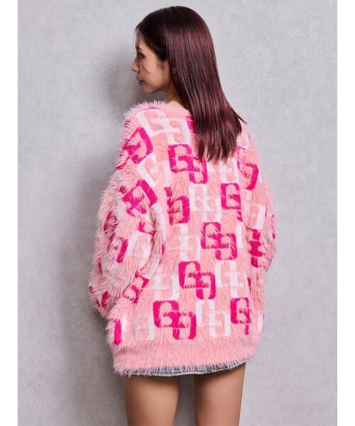 GYDA(ジェイダ)の「GG PATTERN MIXシャギーニットトップス(ニット/セーター・レディース・アイボリー/ブラック/ピンク・FREE)」の9枚目の写真