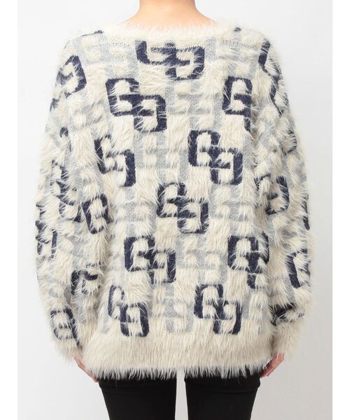 GYDA(ジェイダ)の「GG PATTERN MIXシャギーニットトップス(ニット/セーター・レディース・アイボリー/ブラック/ピンク・FREE)」の14枚目の写真