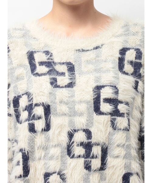 GYDA(ジェイダ)の「GG PATTERN MIXシャギーニットトップス(ニット/セーター・レディース・アイボリー/ブラック/ピンク・FREE)」の15枚目の写真