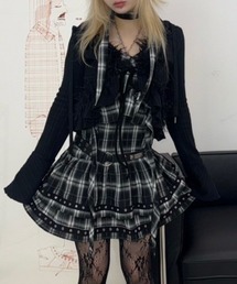 NOT KNOWING（ノットノーイング）の「【NOT KNOWING】Tiered Eyelet Ruffle Dress / 【ノットノーイング】ティアードアイレットラッフルワンピース（ワンピース）」