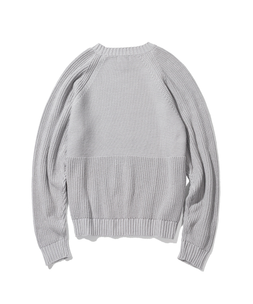 MASSNOUN(マスノウン)の「ハーフインシジョンオーバーサイズニットMFTNT002-GY(ニット/セーター・レディース・その他・LARGE/MEDIUM)」の2枚目の写真
