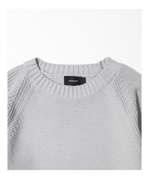 MASSNOUN(マスノウン)の「ハーフインシジョンオーバーサイズニットMFTNT002-GY(ニット/セーター・レディース・その他・LARGE/MEDIUM)」の3枚目の写真