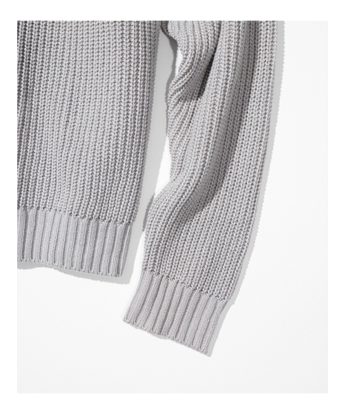 MASSNOUN(マスノウン)の「ハーフインシジョンオーバーサイズニットMFTNT002-GY(ニット/セーター・レディース・その他・LARGE/MEDIUM)」の5枚目の写真