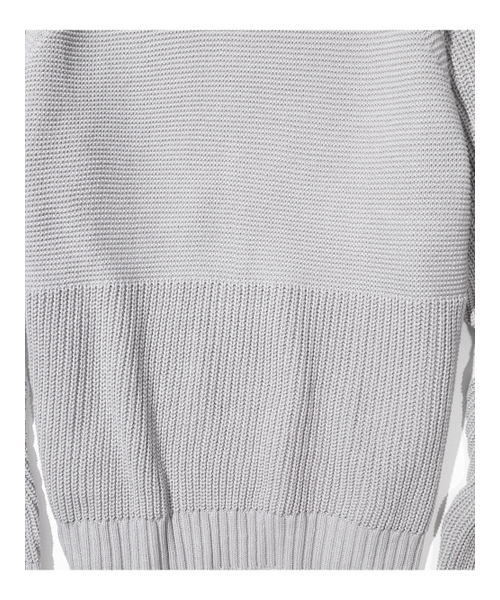 MASSNOUN(マスノウン)の「ハーフインシジョンオーバーサイズニットMFTNT002-GY(ニット/セーター・レディース・その他・LARGE/MEDIUM)」の6枚目の写真