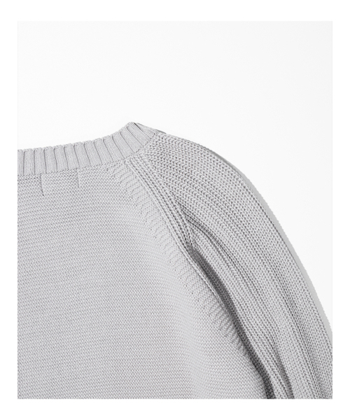 MASSNOUN(マスノウン)の「ハーフインシジョンオーバーサイズニットMFTNT002-GY(ニット/セーター・レディース・その他・LARGE/MEDIUM)」の7枚目の写真