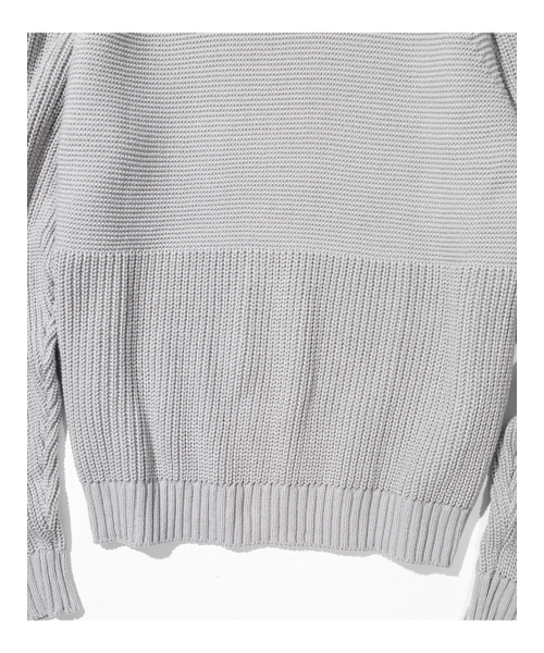 MASSNOUN(マスノウン)の「ハーフインシジョンオーバーサイズニットMFTNT002-GY(ニット/セーター・レディース・その他・LARGE/MEDIUM)」の8枚目の写真