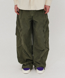 Washed cargo pants_Khaki