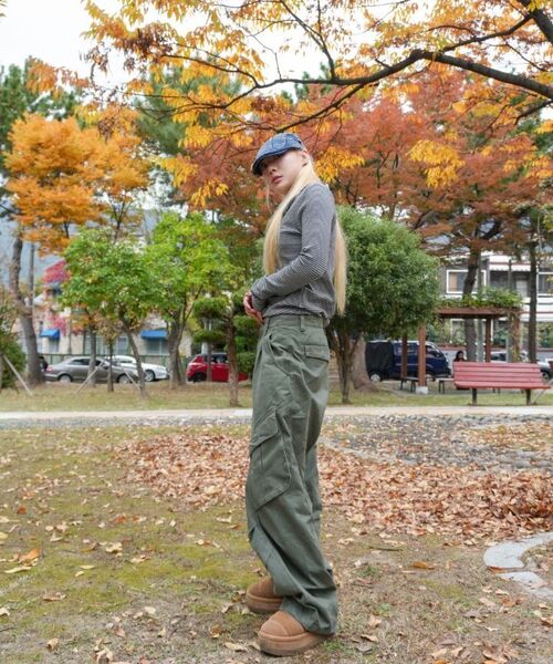 GOLDEN SNSHINE（ゴールデン サンシャイン）の「Washed cargo pants_Khaki（その他パンツ・レディース・その他・MEDIUM/LARGE/X-LARGE/SMALL）」の7枚目の写真