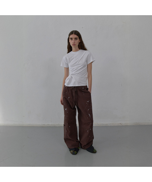 LCDC TM(エルシーディーシーティーエム)の「PAINT EFFECT WIDE-LEG TROUSERS (BROWN)(その他パンツ・レディース・その他・SMALL/MEDIUM)」の4枚目の写真