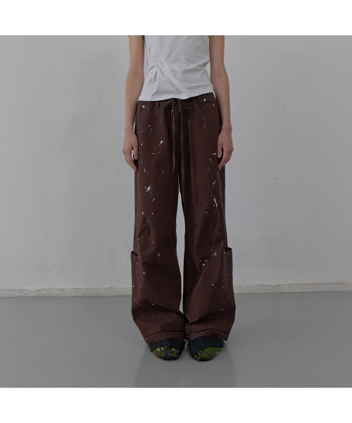 LCDC TM(エルシーディーシーティーエム)の「PAINT EFFECT WIDE-LEG TROUSERS (BROWN)(その他パンツ・レディース・その他・SMALL/MEDIUM)」の5枚目の写真