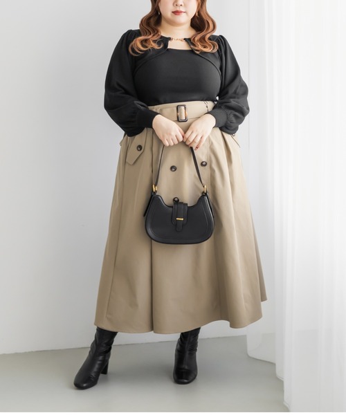 CLETTE(クレット)の「CLETTEオリジナルビットデザインニット(ニット/セーター・レディース・ブルー/ブラック/ピンク・LL/3L/4L)」の5枚目の写真