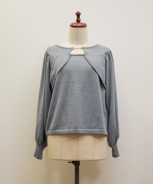 CLETTE(クレット)の「CLETTEオリジナルビットデザインニット(ニット/セーター・レディース・ブルー/ブラック/ピンク・LL/3L/4L)」の18枚目の写真