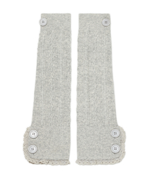 HUG YOUR SKIN（ハグユアスキン）の「Button cable knit leg-warmer (Gray)（レッグウォーマー）」