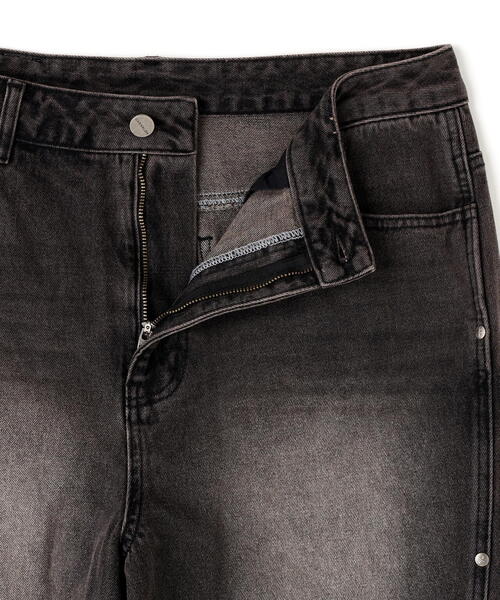 NOT4NERD(ノットフォーナード)の「NOT4NERD/ノットフォーナード/Stud Incision Curved Denim Pants(デニムパンツ・メンズ・ブラック/ブルー・M/XL/L)」の10枚目の写真