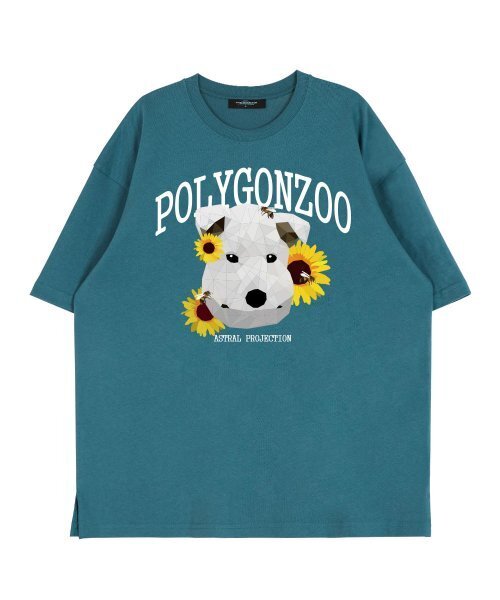 ASTRAL PROJECTION(アストラルプロジェクション)の「ポリゴン シゴルジャブゾン ラウンドネック 15番手 綿 半袖Tシャツ_ブルーグリーン(Tシャツ/カットソー・メンズ・その他・LARGE/X-LARGE)」の2枚目の写真