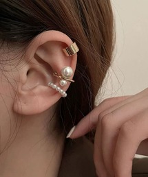 mul.（ムル）の「【456764】パール付きイヤーカフ3点セット(RZ)（イヤーカフ）」