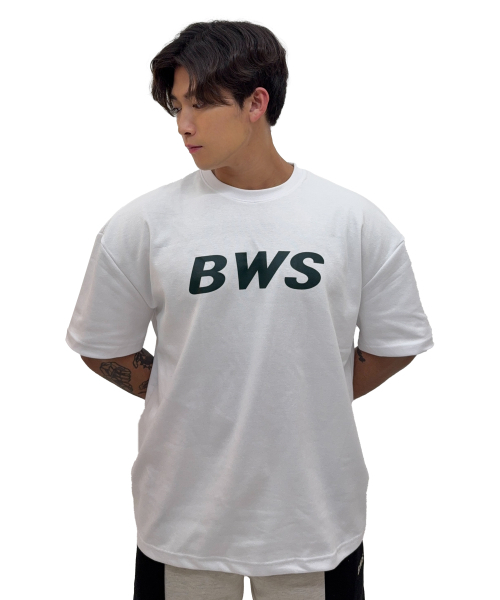 BARBELLWORKS（バーベルワークス）の「2025 BWS G/O オーバーサイズ（Tシャツ/カットソー・メンズ・ホワイト/ブラック・SMALL/MEDIUM/LARGE/X-LARGE）」の4枚目の写真