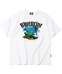ブループリントグラフィックTシャツ - ホワイト