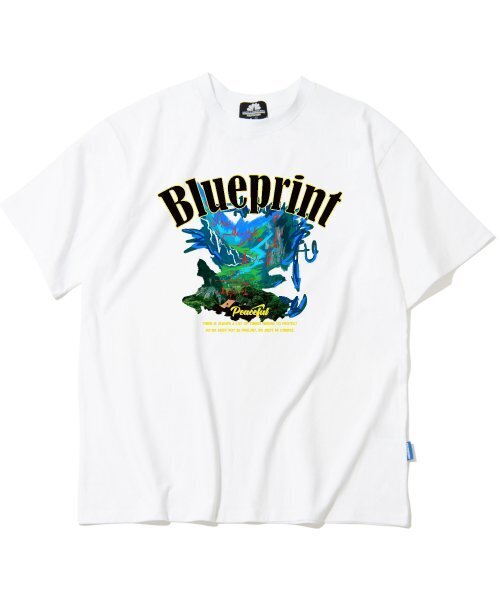 TRIPSHION(トリップション)の「ブループリントグラフィックTシャツ - ホワイト(Tシャツ/カットソー・メンズ・その他・LARGE/MEDIUM/X-LARGE)」の1枚目の写真