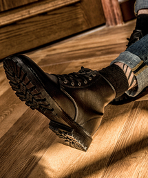 BSQT by Classy（ビーエスキューティー）の「F08 オスロ 6ホール ダービー ワーカー ヴィンテージブラック（ブーツ）」