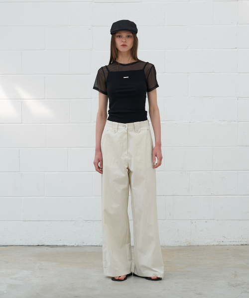 FROMWHERE(フロムウェア)の「Section Line Wide Pants Cream(その他パンツ・レディース・その他・MEDIUM/SMALL)」の1枚目の写真
