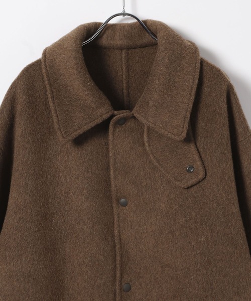 BAYFLOW（ベイフロー）の「【EF(エフ)】リバーバルコート(MEN)（ステンカラーコート・メンズ・ブラック/ダークブラウン・MEDIUM/LARGE）」の4枚目の写真