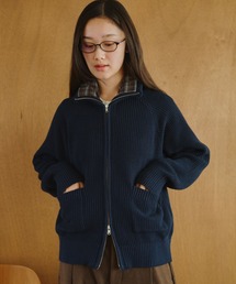 BROKEN BASE（ブロークンベース）の「Inside Check Drivers Knit / インサイドチェックドライバーズニット（ニット/セーター）」