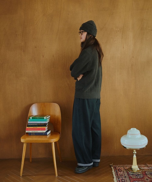 BROKEN BASE（ブロークンベース）の「Inside Check Drivers Knit / インサイドチェックドライバーズニット（ニット/セーター・メンズ・チャコールグレー/ネイビー・MEDIUM/LARGE）」の21枚目の写真