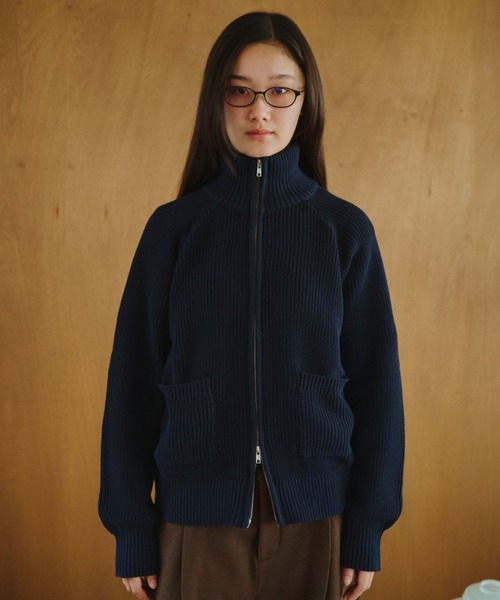 BROKEN BASE（ブロークンベース）の「Inside Check Drivers Knit / インサイドチェックドライバーズニット（ニット/セーター・メンズ・チャコールグレー/ネイビー・MEDIUM/LARGE）」の12枚目の写真