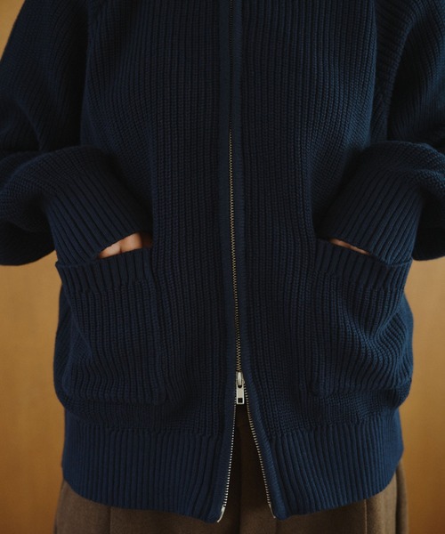 BROKEN BASE（ブロークンベース）の「Inside Check Drivers Knit / インサイドチェックドライバーズニット（ニット/セーター・メンズ・チャコールグレー/ネイビー・MEDIUM/LARGE）」の15枚目の写真