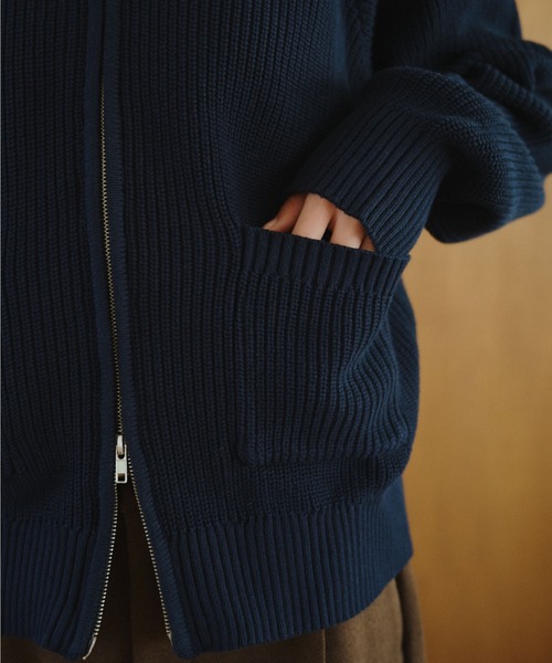 BROKEN BASE（ブロークンベース）の「Inside Check Drivers Knit / インサイドチェックドライバーズニット（ニット/セーター・メンズ・チャコールグレー/ネイビー・MEDIUM/LARGE）」の16枚目の写真