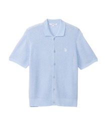 U.S. POLO ASSN.（ユーエスポロアッスン）の「【U.S. POLO ASSN.】畦編み ポロ カーディガン（ポロシャツ）」