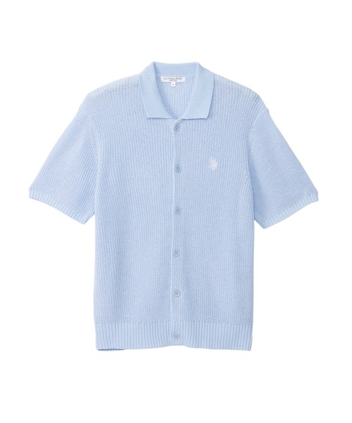 U.S. POLO ASSN.(ユーエスポロアッスン)の「【U.S. POLO ASSN.】畦編み ポロ カーディガン(ポロシャツ・メンズ・アッシュグレー/サックスブルー/ブラック・M/L)」の12枚目の写真