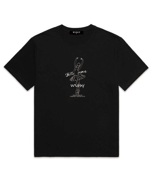 WISSY(ウィッシー)の「バレリーナ 半袖Tシャツ (WS019) ブラック(Tシャツ/カットソー・レディース・その他・MEDIUM/LARGE/X-LARGE/XX-LARGE/SMALL)」の1枚目の写真