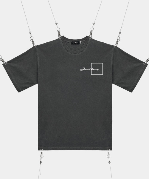 JUSTHANG(ジャストハング)の「ピグメントスクエアロゴオーバーサイズ半袖Tシャツ(Tシャツ/カットソー・メンズ・その他・X-LARGE)」の1枚目の写真