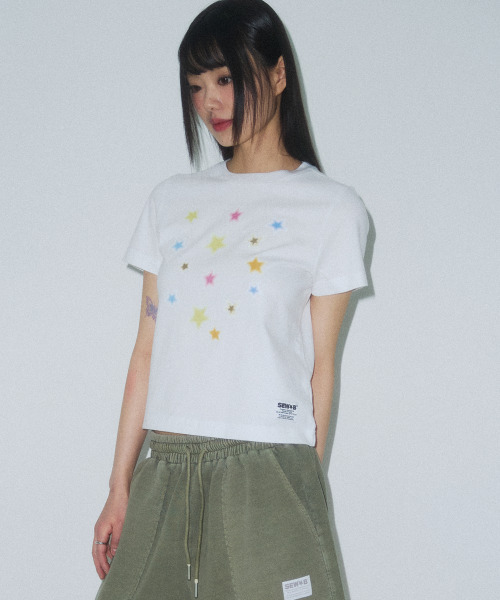 SEW-B(ソービー)の「KIKIセミクロップ半袖(Tシャツ/カットソー・レディース・その他・FREE)」の1枚目の写真