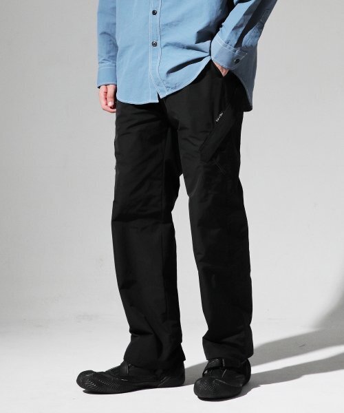 CODE I'M(�R�[�h�A�C�G��)��Zipper pocket nylon metal semi-wide pants black(���̑��p���c)