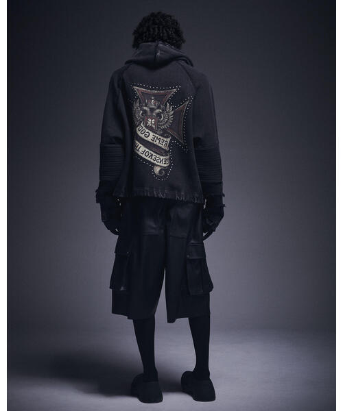 DANKE SCHON(ダンケシェーン)の「DankeSchon/ダンケシェーン/490 CHEMICAL ZIP HOODIE IRONCROSS(パーカー・レディース・ブラック・L/M)」の14枚目の写真