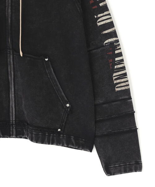 DANKE SCHON(ダンケシェーン)の「DankeSchon/ダンケシェーン/490 CHEMICAL ZIP HOODIE IRONCROSS(パーカー・レディース・ブラック・L/M)」の8枚目の写真