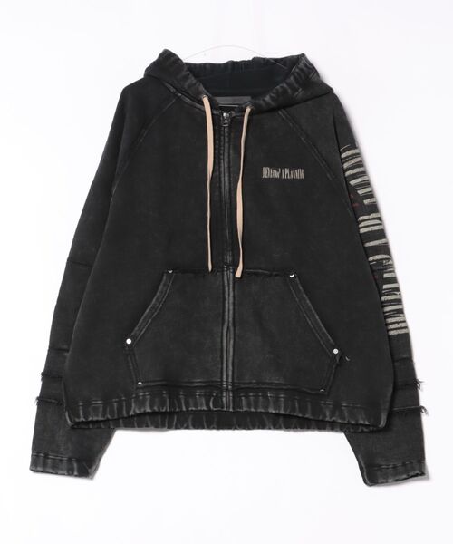 DANKE SCHON(ダンケシェーン)の「DankeSchon/ダンケシェーン/490 CHEMICAL ZIP HOODIE IRONCROSS(パーカー・レディース・ブラック・L/M)」の2枚目の写真