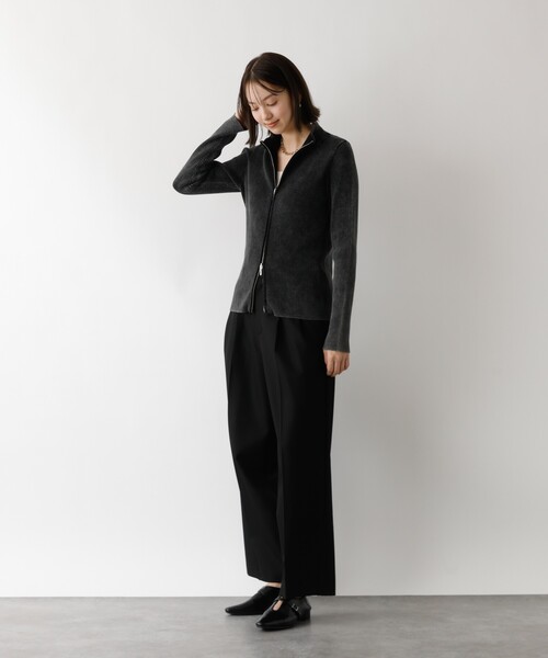 abahouse mavie(アバハウスマヴィ)の「Wジップリブハイネックカーデ(カーディガン/ボレロ・レディース・ネイビー/ブラック・フリー)」の5枚目の写真