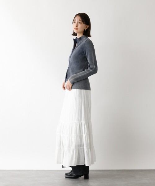 abahouse mavie(アバハウスマヴィ)の「Wジップリブハイネックカーデ(カーディガン/ボレロ・レディース・ネイビー/ブラック・フリー)」の16枚目の写真