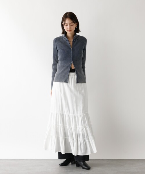 abahouse mavie(アバハウスマヴィ)の「Wジップリブハイネックカーデ(カーディガン/ボレロ・レディース・ネイビー/ブラック・フリー)」の19枚目の写真