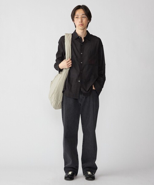 City Ambient Products（シティアンビエントプロダクツ）の「City Ambient Products: レギュラー ボイル チェック ロング スリーブ シャツ（シャツ/ブラウス・メンズ・ブラック/ネイビー・LARGE/MEDIUM/SMALL）」の8枚目の写真